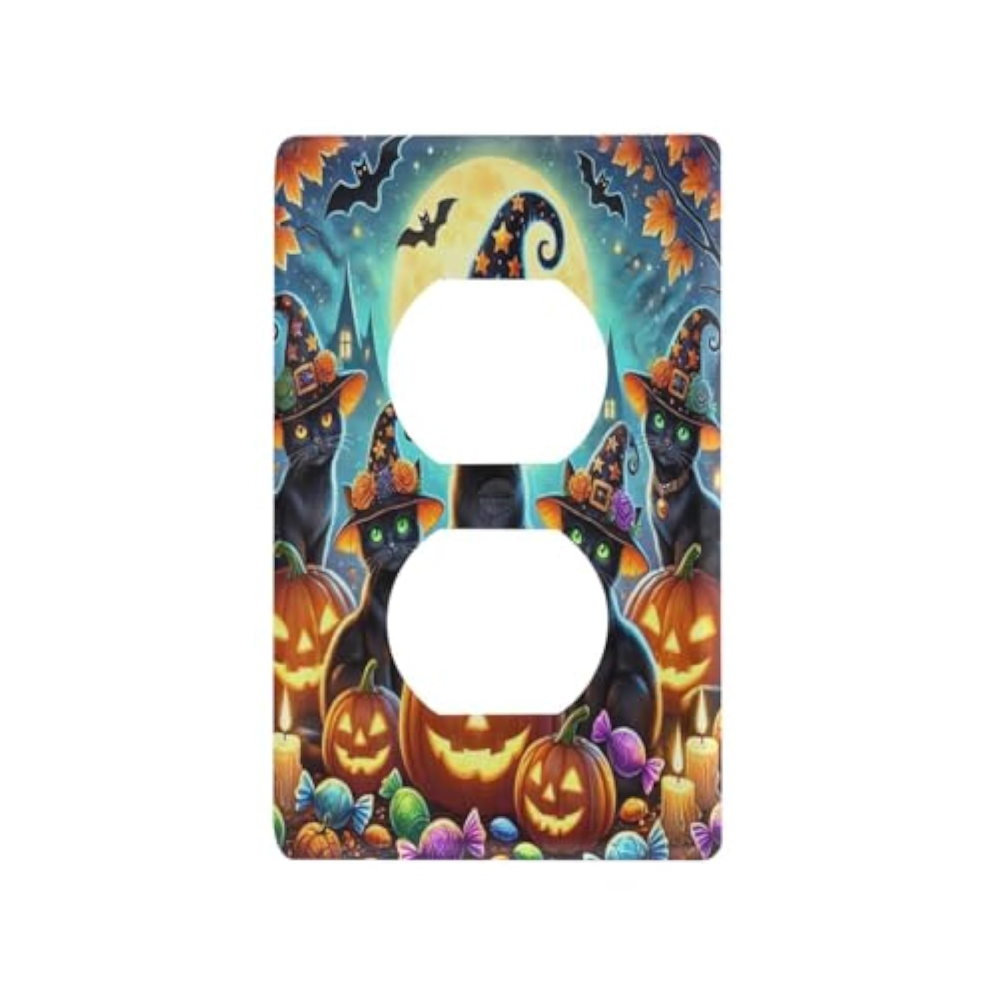 Cat Pumpkin Halloween Light Switch Cover Decorative